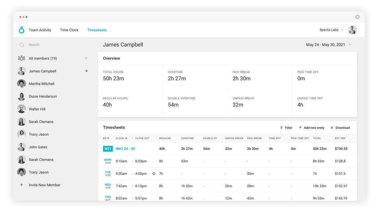 Everything you need to keep track of your employees’ time